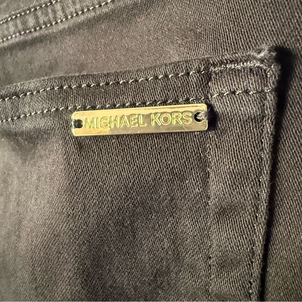 MICHAEL Michael Kors Selma Black Flare Patch Pocket Jeans - Picture 6 of 9